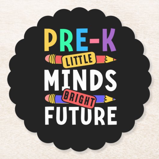 Voorschoolse Kinderen Terug naar School Little Min Kartonnen Onderzetters (Voorkant)