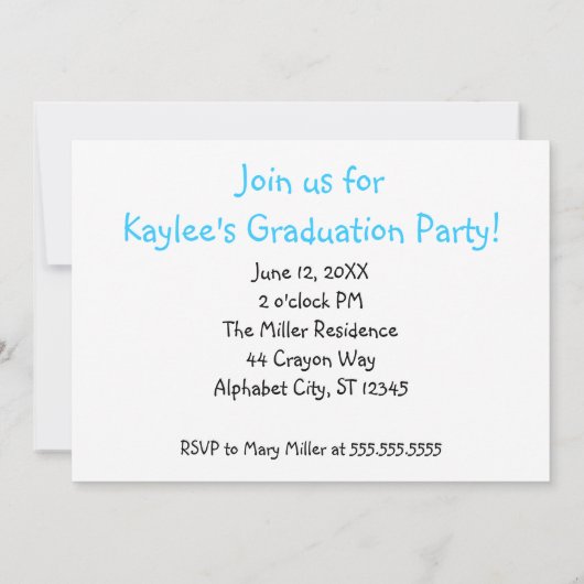 Voorschoolse Kindergarten Afstuderen met gekleurde Kaart (Achterkant)