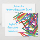 Voorschoolse Kindergarten Afstuderen met gekleurde Kaart (Voorkant / Achterkant)