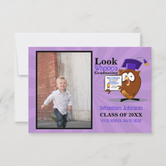 Voorschoolse kleuterschool Fotoaankondiging Aankondiging (Voorkant)