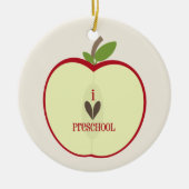 Voorschoolse leerschool-versiering - Red Apple Hal Keramisch Ornament (Voorkant)