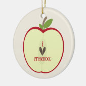 Voorschoolse leerschool-versiering - Red Apple Hal Keramisch Ornament (Links)