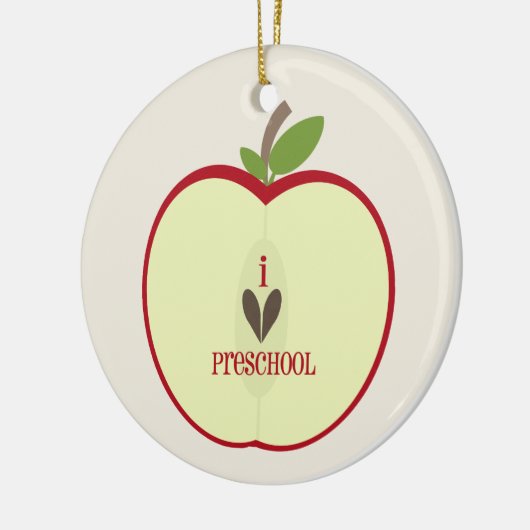 Voorschoolse leerschool-versiering - Red Apple Hal Keramisch Ornament (Links)