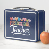 Voorschoolse leraar eerste dag Groovy terug naar s (In situ)