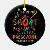 Voorschoolse Leraar Korte Pre K Leraar Wiskunde Ma Keramisch Ornament (Achterkant)