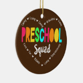 Voorschoolse leraar leraar Terug naar schooldag Keramisch Ornament (Rechts)