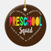 Voorschoolse leraar leraar Terug naar schooldag Keramisch Ornament (Achterkant)