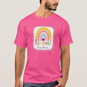 Voorschoolse leraar Leren Liefde Inspire Regenboog T-shirt
