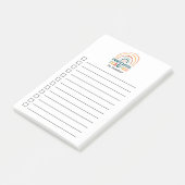 Voorschoolse leraar retro kleuren boho regenboog post-it® notes (Schuin)