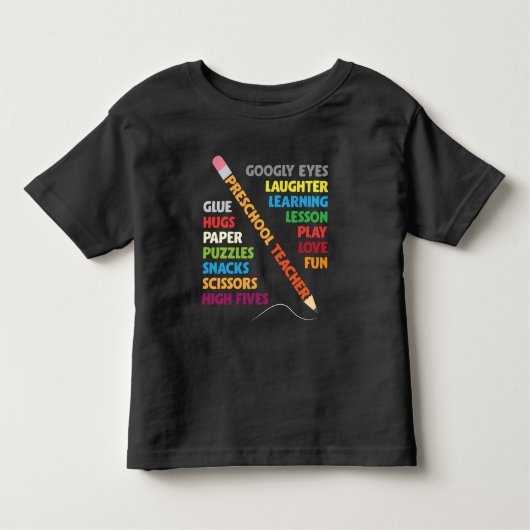 Voorschoolse leraar schoolonderwijzer kinder shirts (Voorkant)
