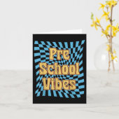 Voorschoolse leraar vibes eerste dag pre-k terug n kaart (Gele Bloem)