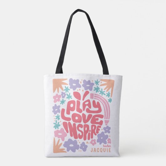 Voorschoolse leraar Vroege kindertijd Custom Tote Bag (Achterkant)