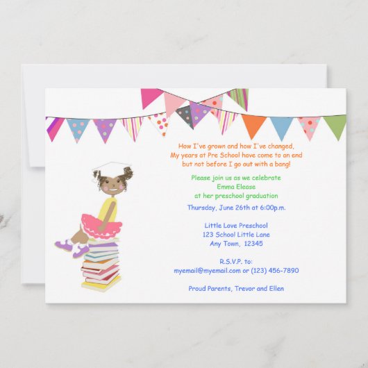 Voorschoolse of Kindergarten Kaart (Voorkant)