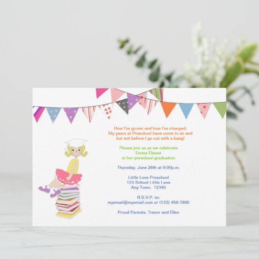 Voorschoolse of Kindergarten Kaart (Staand voorkant)