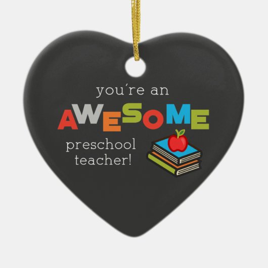 Voorschoolse onderwijsdag, Geweldige Keramisch Ornament (Voorkant)