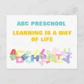 Voorschoolse reclame briefkaart (Voorkant)