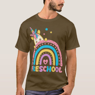 Voorschoolse regenboog Unicorn terug naar school l T-shirt