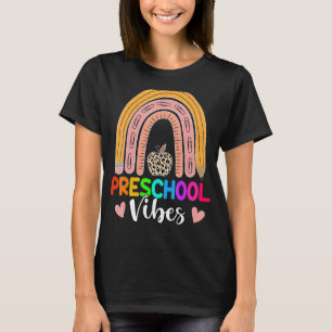 Voorschoolse vibes terug naar school Regenboog Leo T-shirt