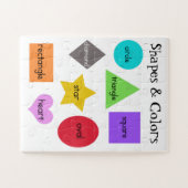 Voorschoolse vormen en kleuren legpuzzel (Horizontaal)