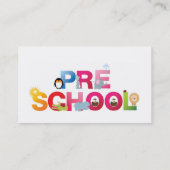 voorschoolse woorden in leuke letters visitekaartje (Achterkant)