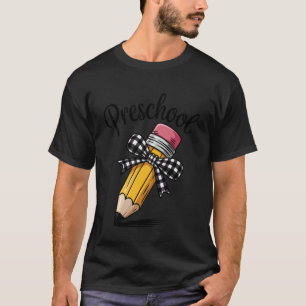 Voorschoolsquad Grappige Potlood Boog Eerste Dag V T-shirt