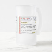 Voorschrift bier (jouw naam toevoegen) matglas bierpul (Voorkant rechts)