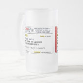 Voorschrift bier (jouw naam toevoegen) matglas bierpul (Voorkant links)