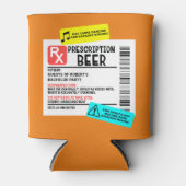 Voorschrift Bier Waarschuwingslabel Feest Favoriet Blikjeskoeler (Voorkant)