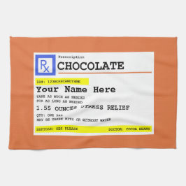 Voorschrift Chocolade Gepersonaliseerd keukenhandd Theedoek