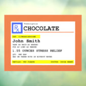 Voorschrift Chocolade Gepersonaliseerde patiëntenn Raamsticker (Vel 3)