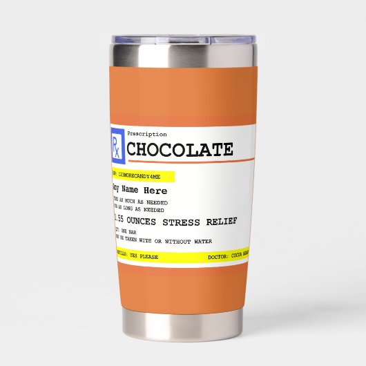 Voorschrift Chocolade op maat Geïsoleerde Drinkbeker (Voorkant)