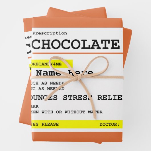 Voorschrift Chocolade op maat Inpakpapier Vel (In situ)