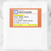 Voorschrift Chocolade op maat Rechthoekige Sticker (Tas)