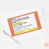 Voorschrift Chocolade op maat Rechthoekige Sticker (Envelop)