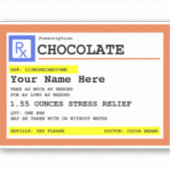 Voorschrift Chocolade op maat Sticker (Voorkant)