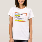Voorschrift Chocolade op maat T-shirt (Voorkant)