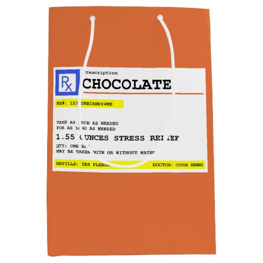 Voorschrift Chocolate Funny Medium Cadeauzakje (Voorkant)