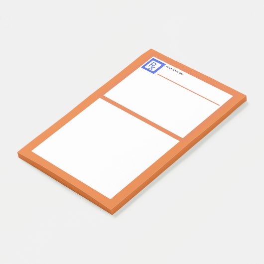 Voorschrift Faux RX 4x6 Post-it® Notes (Schuin)