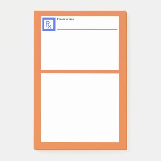 Voorschrift Faux RX 4x6 Post-it® Notes (Voorkant)