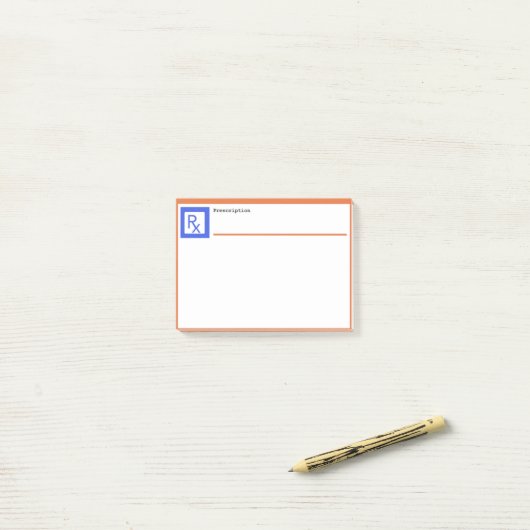 Voorschrift Faux RX Post-it® Notes (Op bureau)