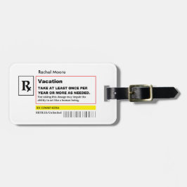 Voorschrift" Gepersonaliseerde Lugg het "van de Bagagelabel