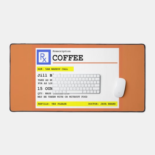 Voorschrift Koffie Gepersonaliseerd Grappig Bureaumat (Keyboard & Muis)