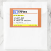 Voorschrift Koffielabel Gepersonaliseerd Rechthoek Rechthoekige Sticker (Tas)