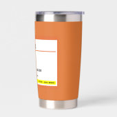 Voorschrift Koffievierkant gepersonaliseerd Geïsoleerde Drinkbeker (Links)