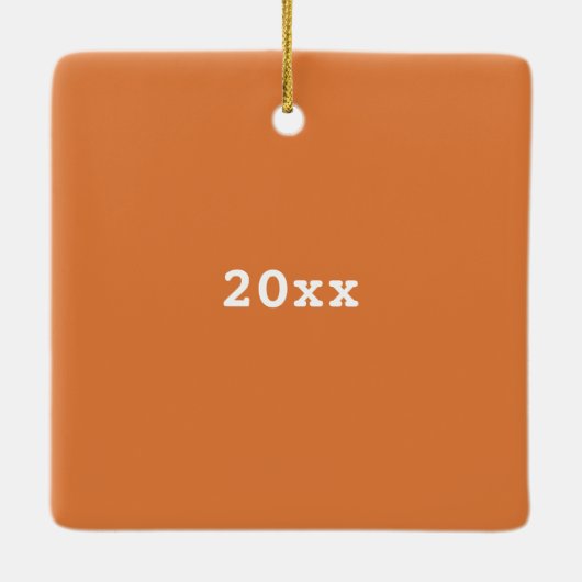 Voorschrift Koffievierkant gepersonaliseerd Keramisch Ornament (Achterkant)