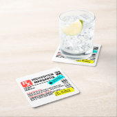 Voorschrift Margarita Funny Warning Label Kartonnen Onderzetters (Insitu)