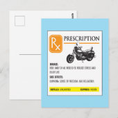 Voorschrift Motorfiets Grappig Briefkaart (Voorkant / Achterkant)