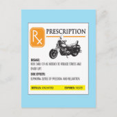 Voorschrift Motorfiets Grappig Briefkaart (Voorkant)
