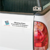 Voorschrift Obama-Care Bumpersticker (Op Truck)