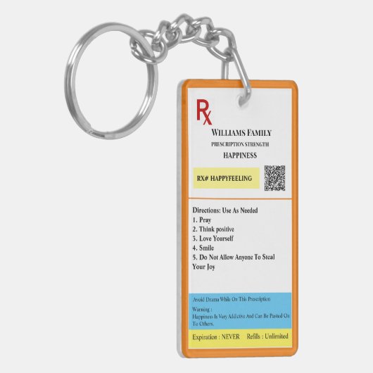 Voorschrift Ontworpen Sleutelhanger (Voorkant Links)